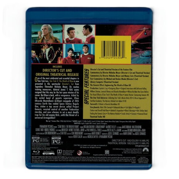 Star Trek II: The Wrath of Khan - Director's Cut (Blu-ray) 1982 NEW - Picture 2 of 2